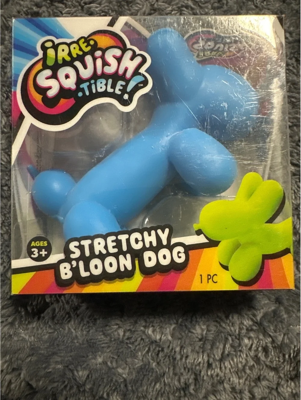 Irre Squish Tible Stretchy B'loon Dog Toy - Blue